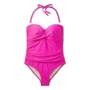 Kona Sol One piece Pink Swimsuit NWT